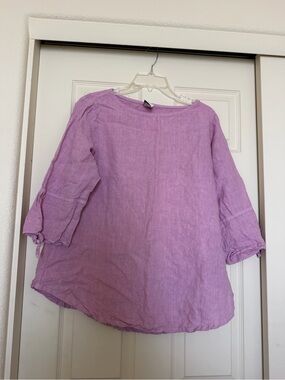 Match Point Linen Blouse - Tunic Top